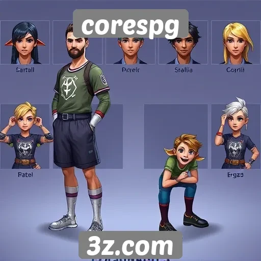 corespg apresenta novos recursos de personalização de personagens